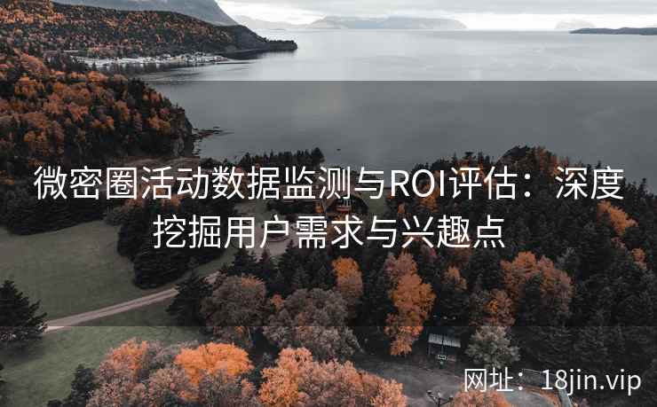 微密圈活动数据监测与ROI评估：深度挖掘用户需求与兴趣点